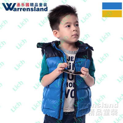 Жилет детский утепленный с капюшоном и застежкой молнией