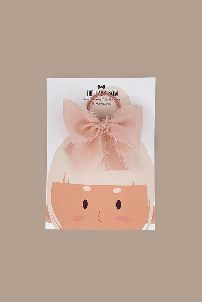Шифоновый бант, нюдовый / Lady bow