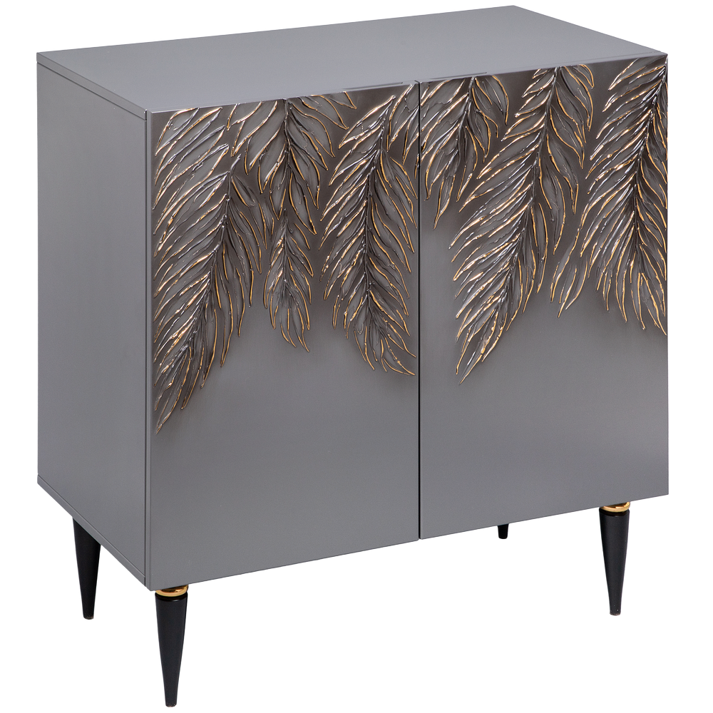 Комод Тропик Классик с 2 полками Серый Найт Голд