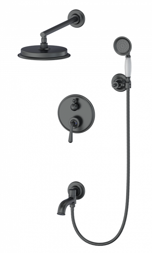 Душевая система встраиваемая WONZON & WOGHAND STEAM, Темный графит (WW-88939008-BGM)