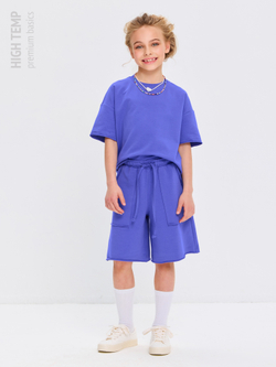 Костюм оверсайз с футболкой и шортами