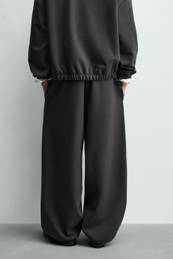 ZARA БРЮКИ-ДЖОГГЕРЫ BAGGY FIT, АНТРАЦИТОВО-СЕРЫЙ