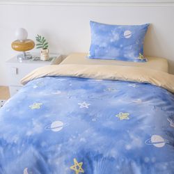 Комплект постельного белья Сатин Люкс Детское 100% хлопок «Звёздная карта»