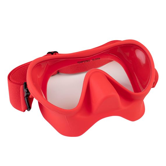 Маска Scorpena N3 с эластичным ремешком красная