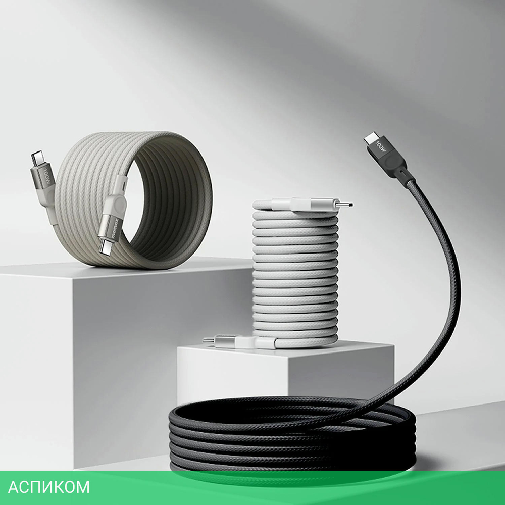 Кабель Momax Mag.Link DC36L USB-C/USB-C 2м Titanium