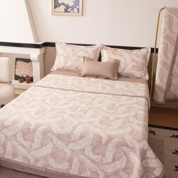 Комплект постельного белья с покрывалом Сатин Вуаль Авроры «Природная симфония»