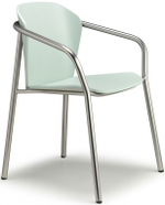 Кресло деревянное Scab Design Finn Metal Wood, матовый никель, бук матовый аквамарин