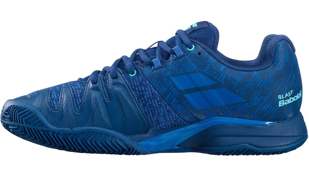 Мужские кроссовки теннисные Babolat Propulse Blast Clay Men - dark blue/viridian green