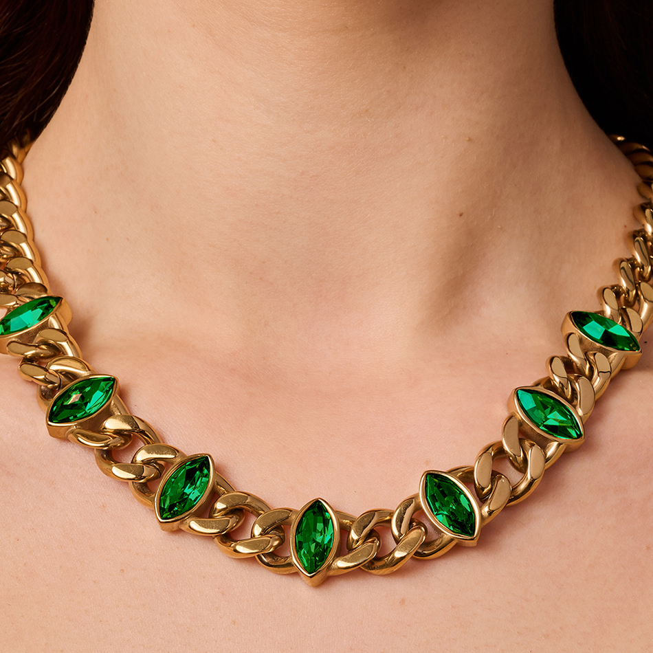 Колье Dyrberg Kern PUNICA SG EMERALD GREEN 470057