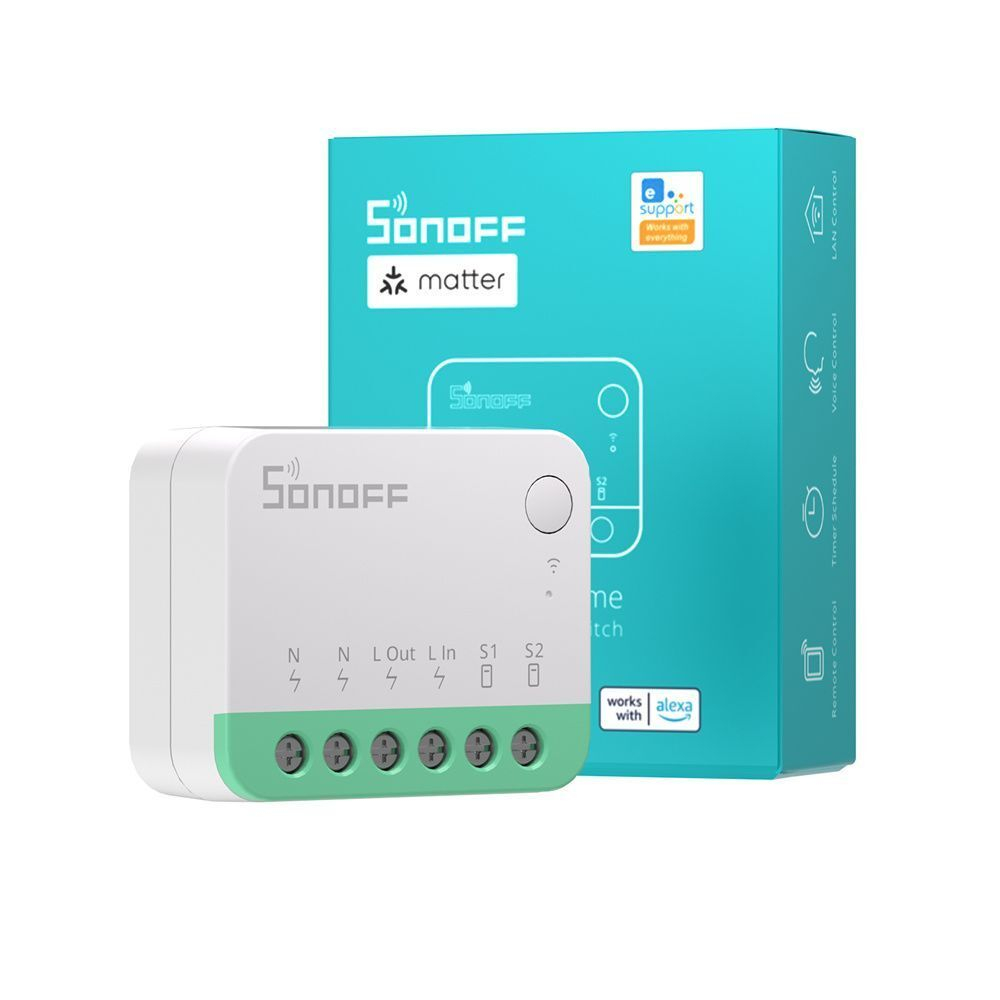 WiFi (Matter) реле Sonoff MINIR4M, 10А/2200Вт