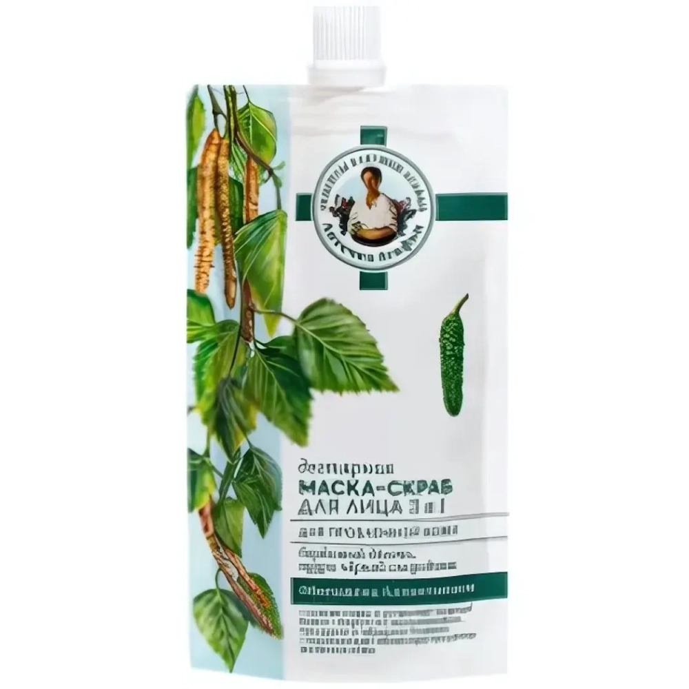 АПТЕЧКА АГАФЬИ маска-скраб д/лица дегтяр. 3 в 1 д/проблемной кожи 100 мл