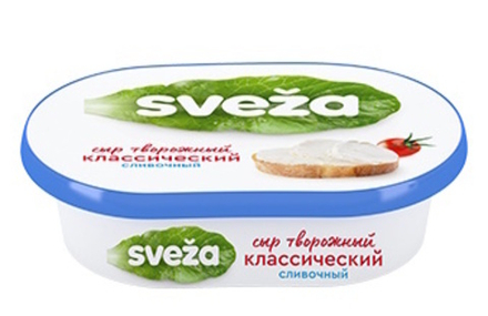 Сыр творожный "Sveza" Сливочный 60% 150г. Савушкин продукт