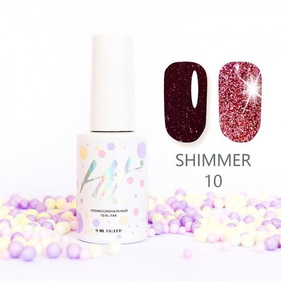 Гель-лак ТМ &quot;HIT gel&quot; №10 Shimmer, 9 мл