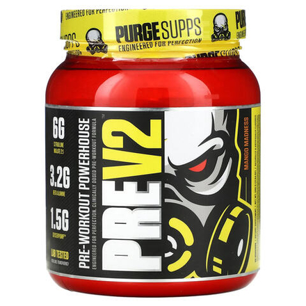 MuscleSport, Pre V2, предтренировочный комплекс, безумие с манго, 500 г (17,64 унции)