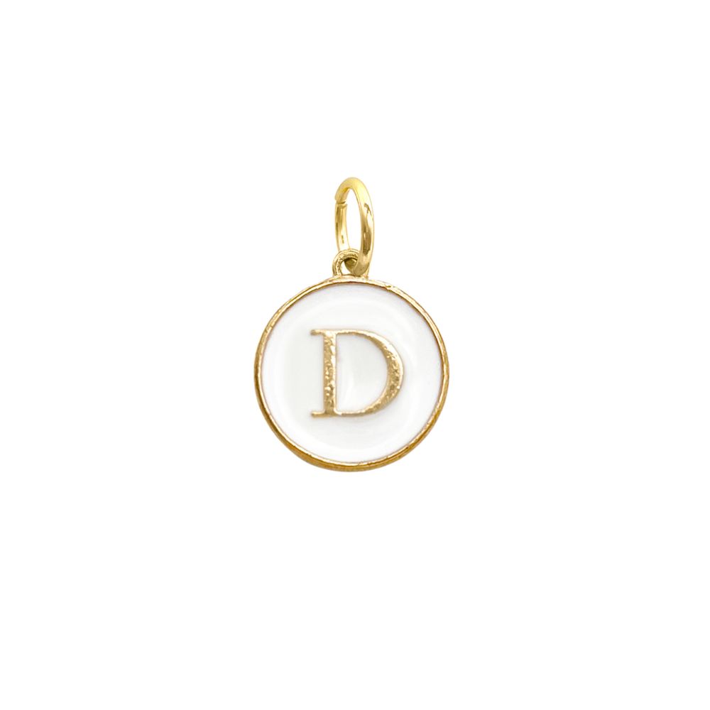 Подвеска Инициал с эмалью ( White )