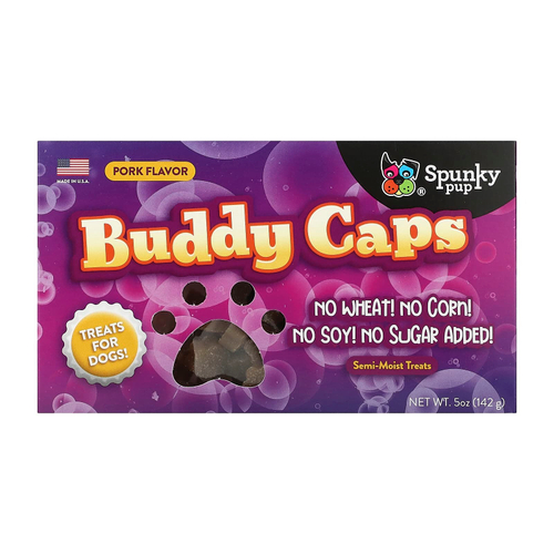 Spunky Pup, Buddy Caps, лакомства для собак, со вкусом свинины, 142 г (5 унций)