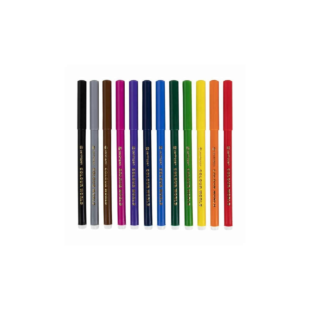 Фломастеры 12цв. CENTROPEN "Colour World", круглые, смываемые, 7550/12TP, 7 7550 1284