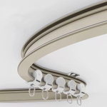 Карниз для штор изогнутый, алюминиевый, однорядный / двухрядный