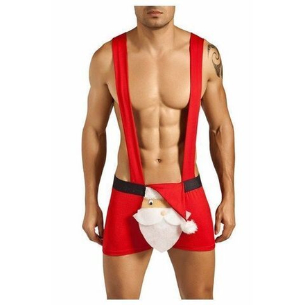 Мужские трусы комбинезон Candyman Santa Outfit Color Red