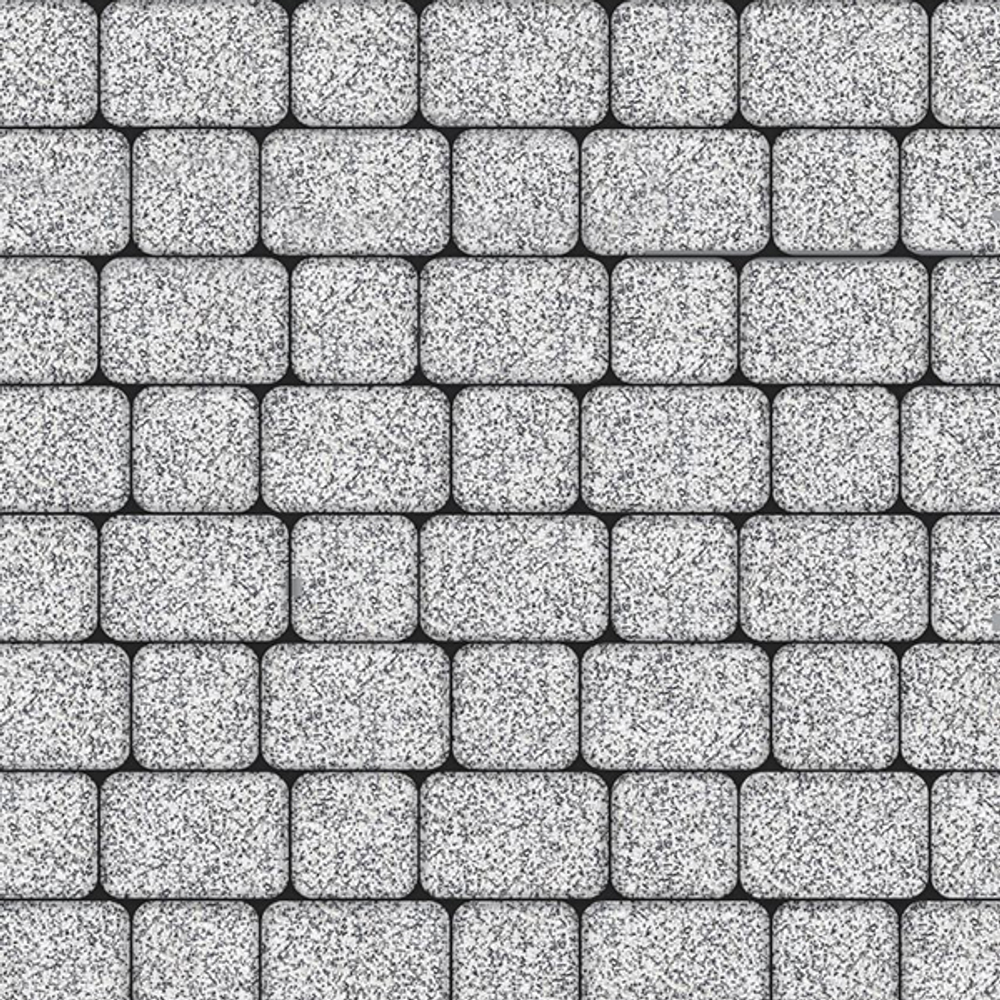 Тротуарная плитка КЛАССИКО - Стоунмикс Белый с черным, комплект из 2 видов плит