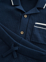 Кордиган с коротким рукавом и шорты в комплекте для мальчика Next AA9-503, Темно-синий