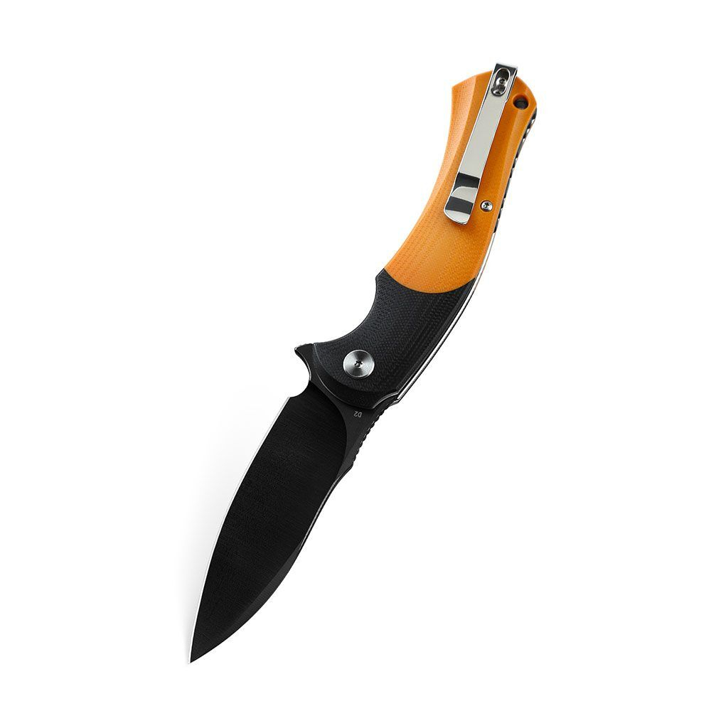 Нож складной Bestech Penguin сталь D2, рукоять G10 черно-оранжевая