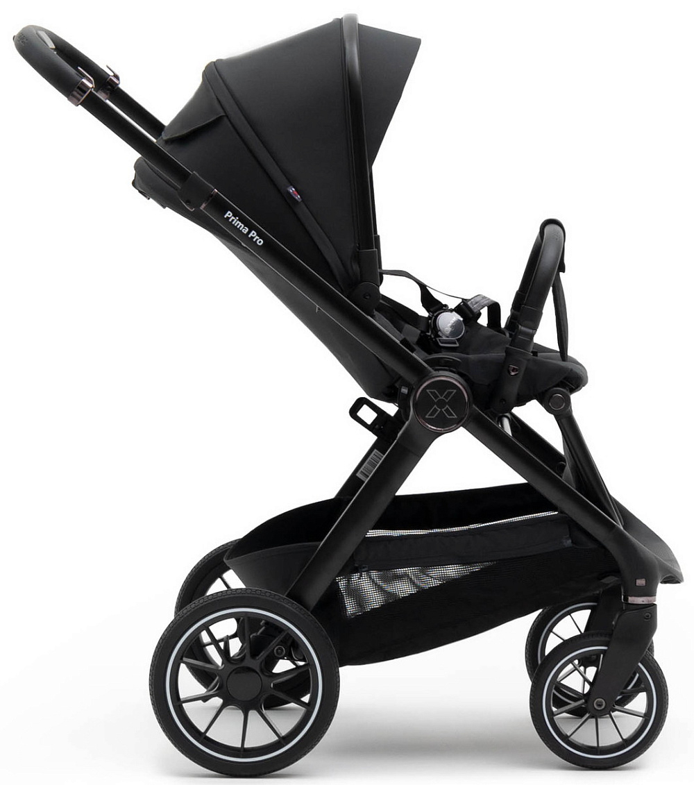 Коляска Agex Prima Pro 3 в 1 с автокреслом i-Safe Black Midnight Grey (Темно-серый)