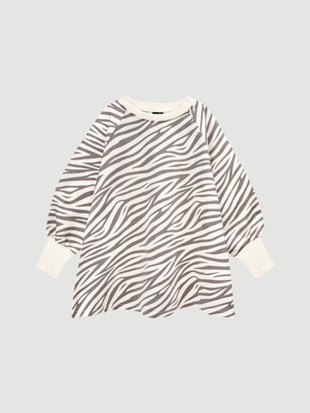 Платье на манжетах Mjölk Дымчатая зебра