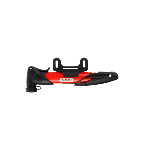 Насос GIYO ручной, под ниппель AV/FV, Т-образная ручка, телескопический, max 80 psi/5 bar, 21см, пластик, красный