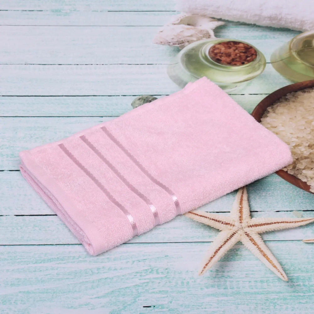 Полотенце махровое 50*90см «LUNA» цвет светло-розовый 10100 плотность 360гр/м2