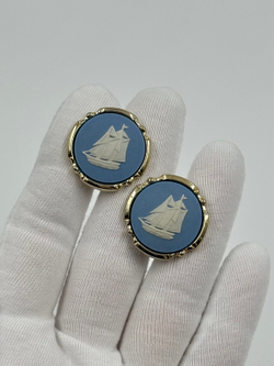 Запонки «Парусник» Wedgwood by Stratton