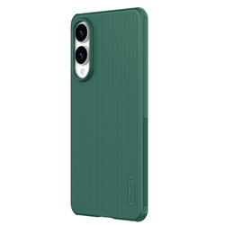 Усиленный чехол зеленого цвета (Dark Green) от Nillkin для Samsung Galaxy S25 Edge, серия Super Frosted Shield Pro