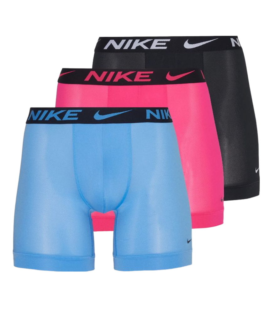 Мужские спортивные боксеры Nike Dri-Fit Boxer Brief 3P - fierce pink/uni blue/black