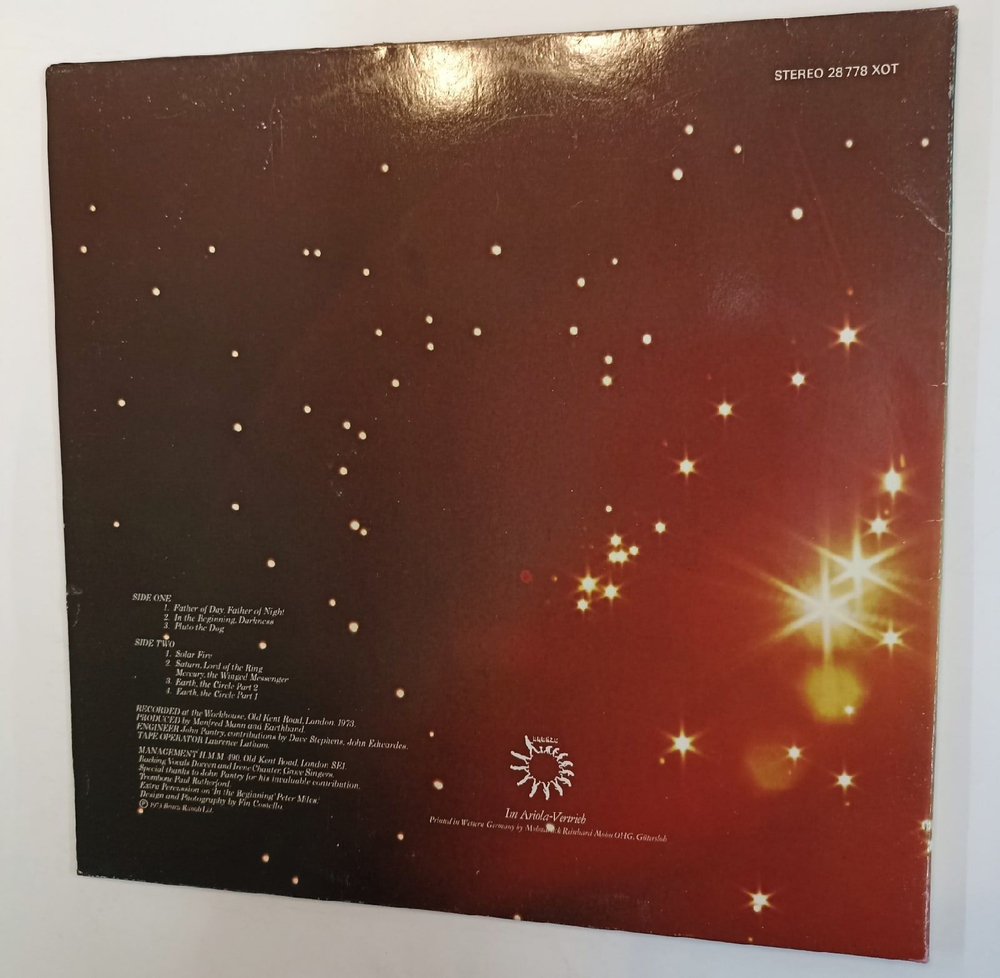 Винтажная виниловая пластинка Manfred Manns Earth Band Solar Fire (Germany 1978)