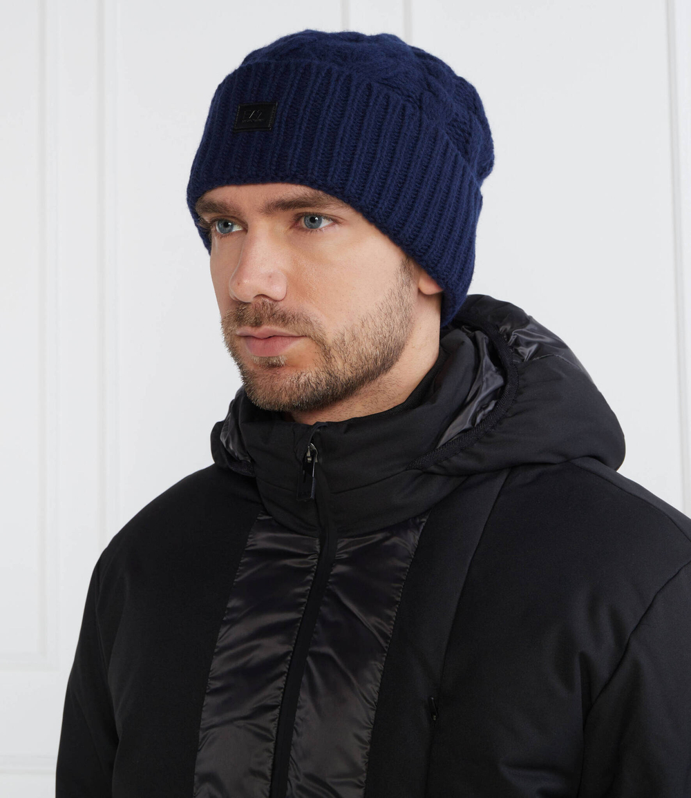 Хлопковая шапка EA7 - темно-синий(240124 3F103)