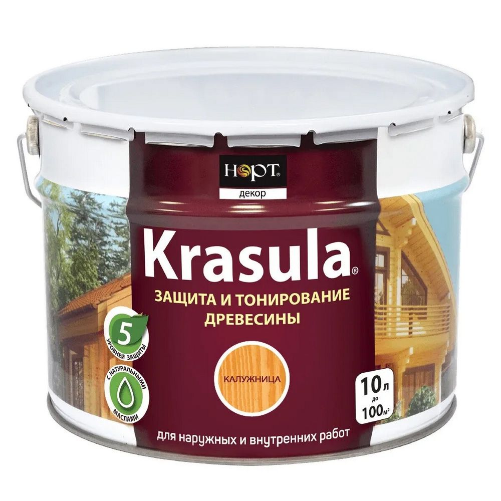 Пропитка по дереву защит.-декор. KRASULA калужница  10л