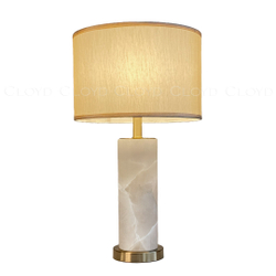 Настольная лампа Cloyd PARMENID T1 / выс. 62 см - алебастр - латунь (арт.30194)