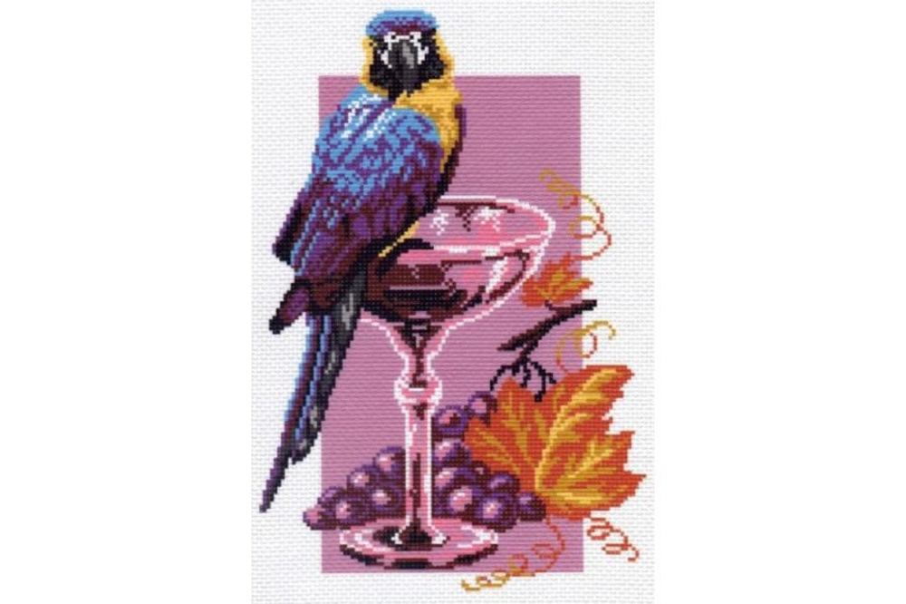 "Попугай"-0474 канва с рисунком