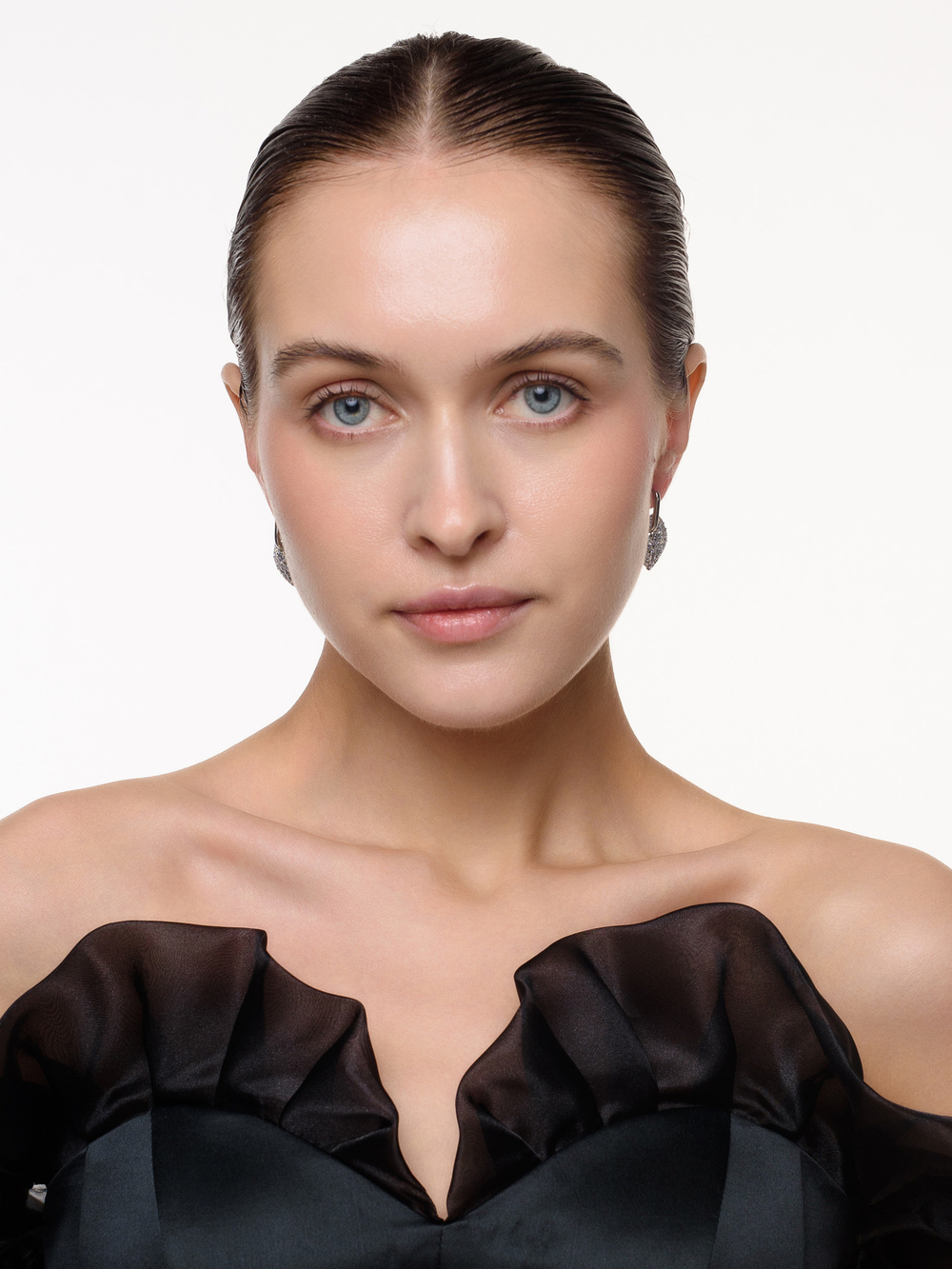 Серьги "Snow Heart Shine" Silver