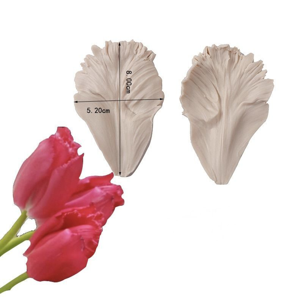 Молды силиконовые Набор для лепки Тюльпанов 3 шт. / вайнеры для лепестков 3 видов: пионовидный, резной и овальный