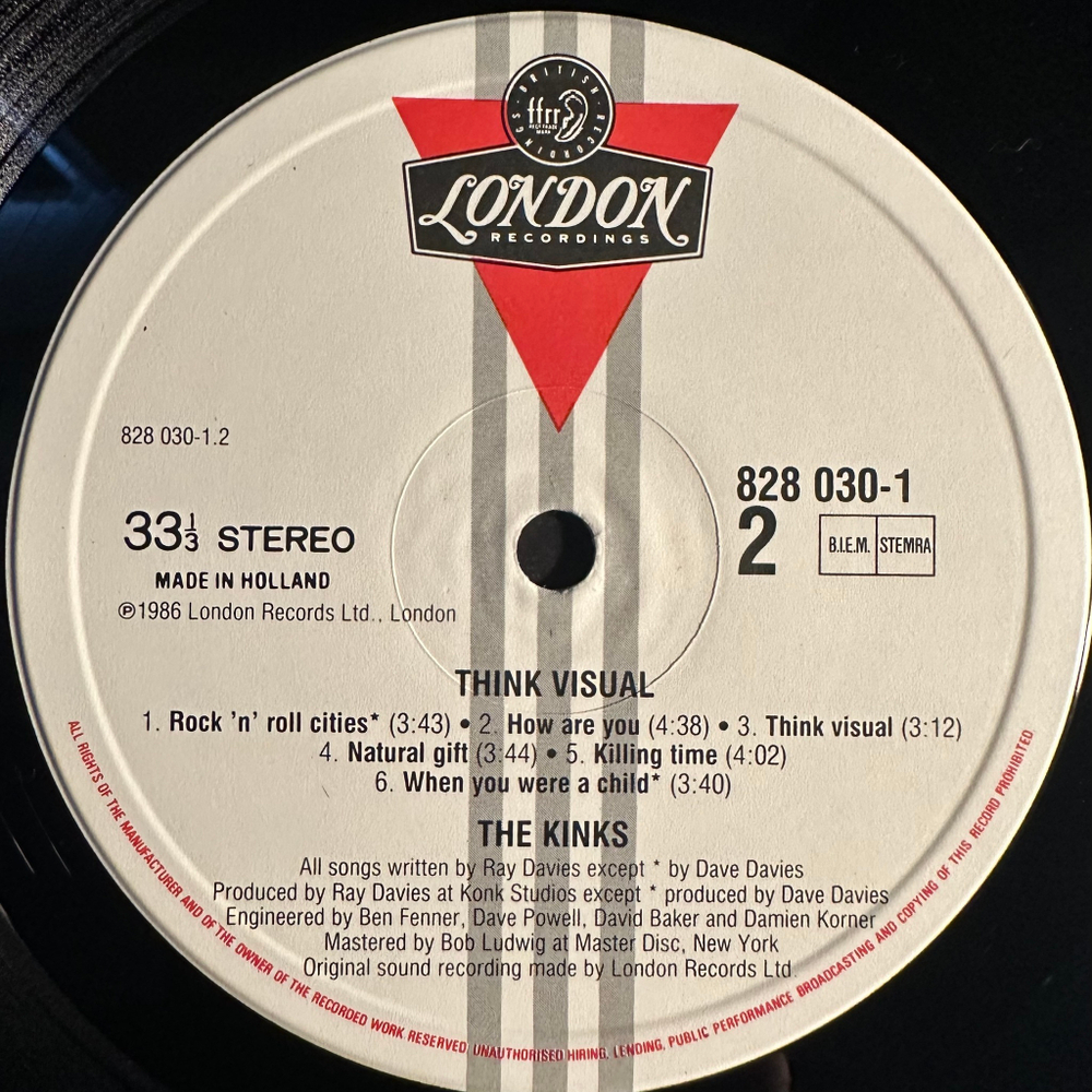 The Kinks - Think Visual (Голландия 1986г.)