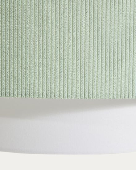 Подвесной светильник Bianella из хлопка и бирюзового вельвета