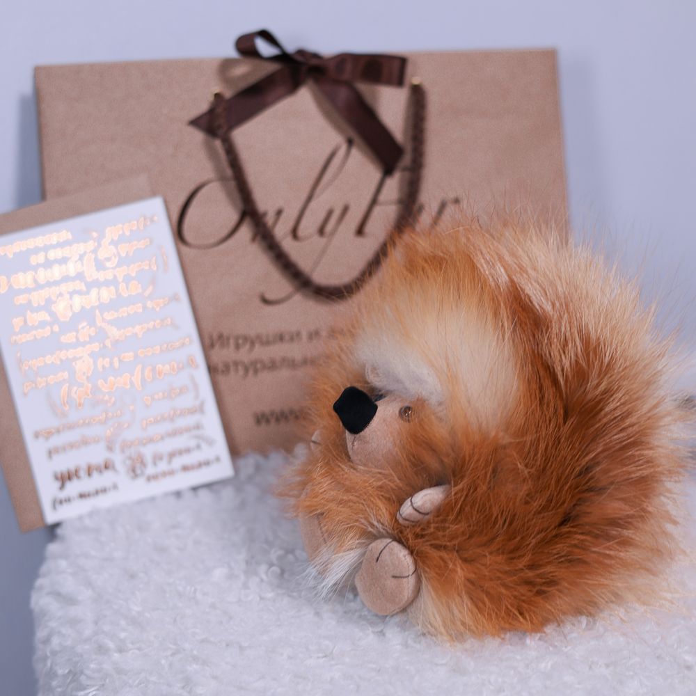 Ёжик Тофу (большой) мех лисы