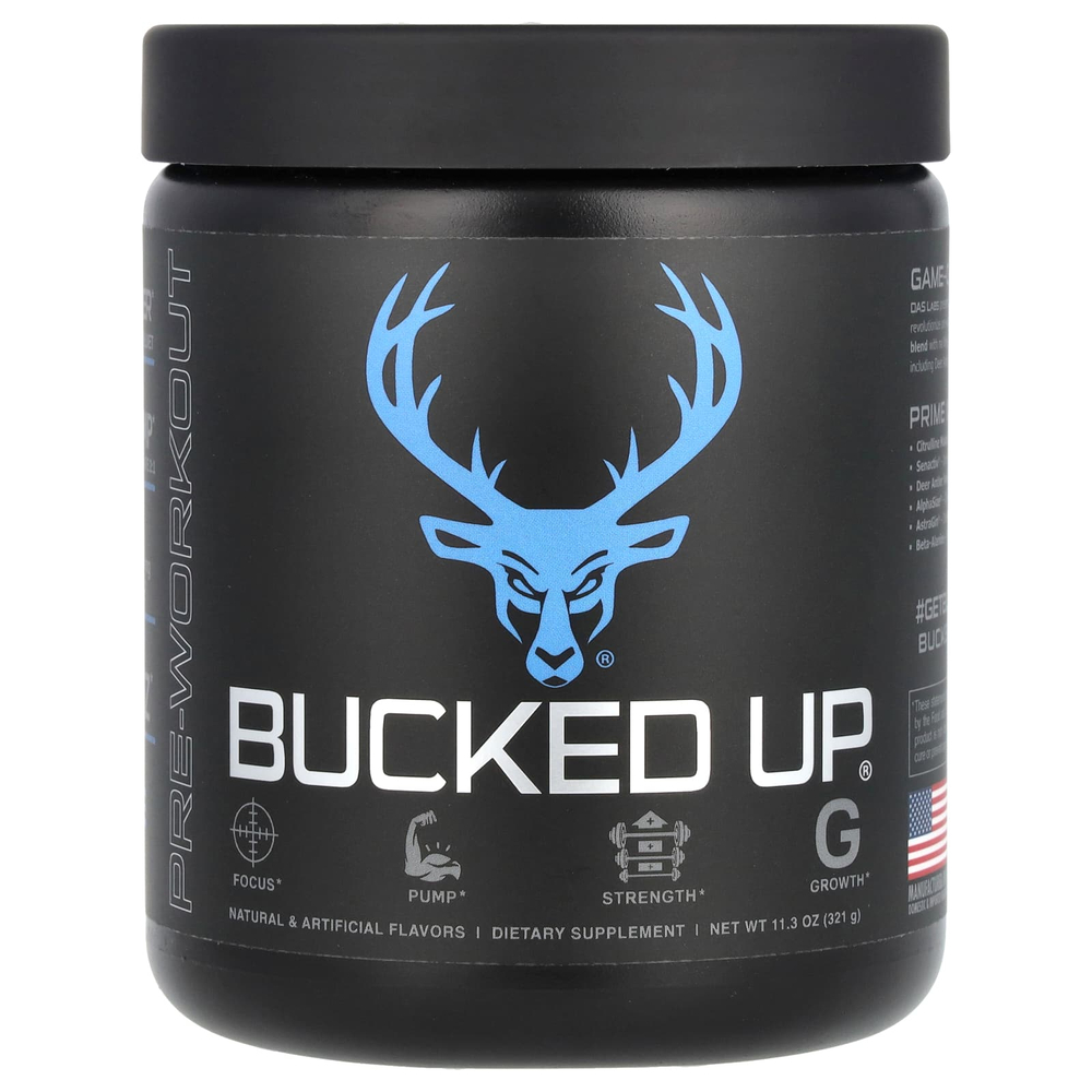 Bucked Up, Перед тренировкой, Blue Raz, 321 г (11,3 унции)