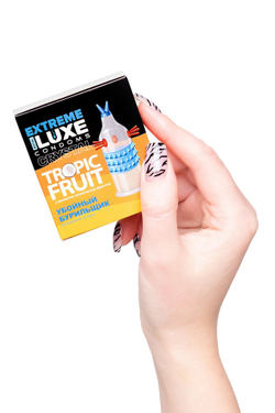 Стимулирующий презерватив  Убойный бурильщик  с ароматом тропических фруктов - 1 шт.