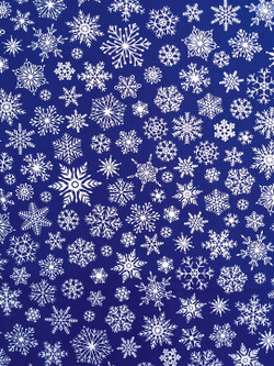 Ткань бязь плательная, рис. "Снежинки", ширина 150 см, арт. 611