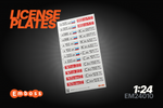 Russian special vehicle registration (government and diplomatic cars etc.) 1:24 (3D decal)