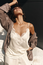 Топ с кружевом milk