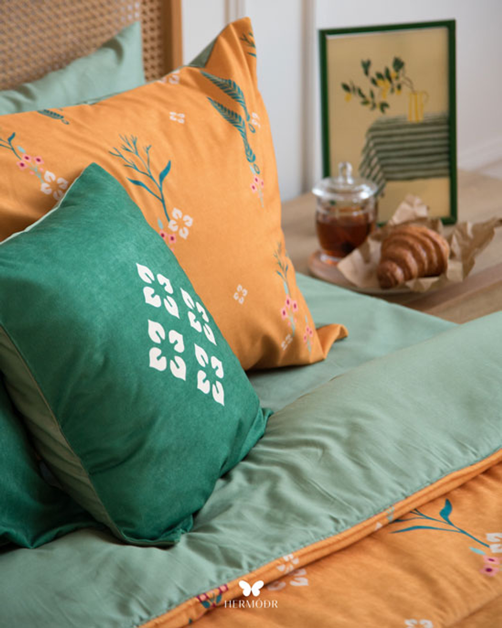 Комплект постельного белья двуспальный Servo Chaman Hermodr 8 предметов 130220263 Иран