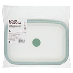 Контейнер для переноски и хранения силиконовый прямоугольный складной Silikobox, 1,2 л, зеленый